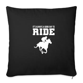 Always Good Day Rider Gift - Sofa pillowcase 17,3'' x 17,3'' (45 x 45 cm) - black - Front
