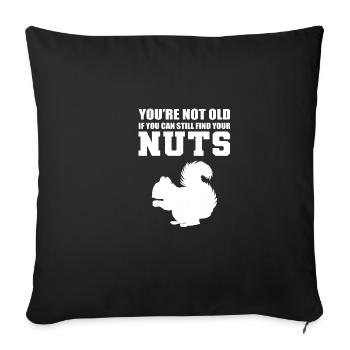 You are not old Sarcastic person gift - Sofa pillowcase 17,3'' x 17,3'' (45 x 45 cm) - black - Front