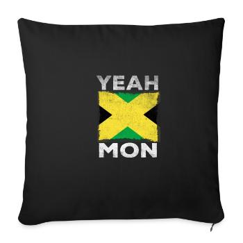Drapeau de la Jamaïque - Housse de coussin décorative 45 x 45 cm - noir - Devant