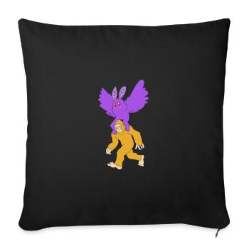 Papillon de nuit - Housse de coussin décorative 45 x 45 cm - noir - Devant