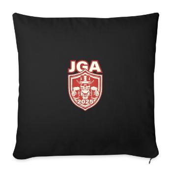 Enterrement de vie de garçon 2025 Crâne d’enterrement de vie de garçon - Housse de coussin décorative 45 x 45 cm - noir - Devant