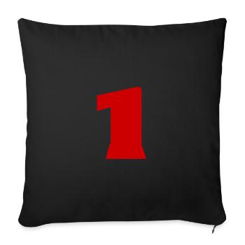 HAPPY BIRTHDAY. HAPPY BIRTHDAY. ANNIVERSARY. - Sofa pillowcase 17,3'' x 17,3'' (45 x 45 cm) - black - Front