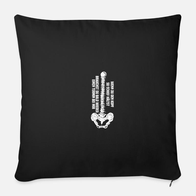 Termin Physiotherapie Physio Physiotherapeut - Sofakissenbezug 45 x 45 cm - Schwarz