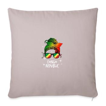 Kongo Republik - Sofakissenbezug 45 x 45 cm - helles Taupe - Vorne