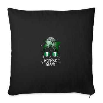 Norfolk Island - Sofa pillowcase 17,3'' x 17,3'' (45 x 45 cm) - black - Front