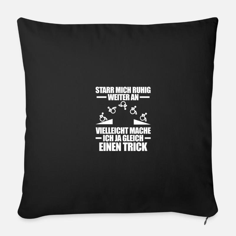 Starr mich ruhig Rollstuhlfahrer Rollstuhl - Sofakissenbezug 45 x 45 cm - Schwarz
