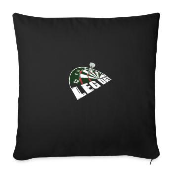 Leg day Darts Darts Darts Team - Sofa pillowcase 17,3'' x 17,3'' (45 x 45 cm) - black - Front