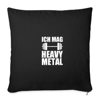 Heavy Metal Bodybuilding Bodybuilder Kraftsport - Sofakissenbezug 45 x 45 cm - Schwarz - Vorne