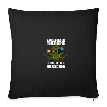 Gotcha Paintballspieler Paintball Therapie - Sofakissenbezug 45 x 45 cm - Schwarz - Vorne