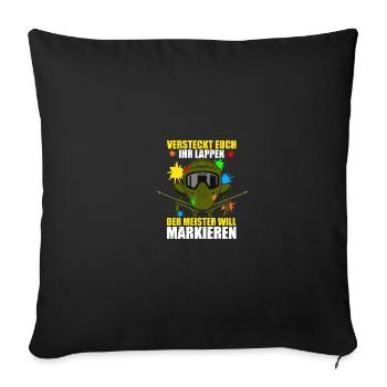 Der Meister Gotcha Paintballspieler Paintball - Sofakissenbezug 45 x 45 cm - Schwarz - Vorne