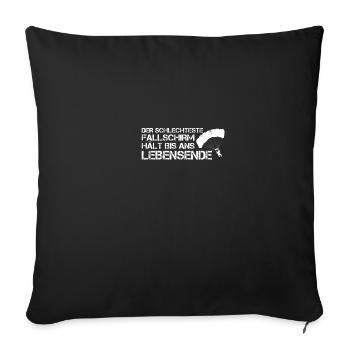 Paragliders Paragliders Paragliding - Sofa pillowcase 17,3'' x 17,3'' (45 x 45 cm) - black - Front