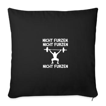 Don't Fart Bodybuilding Bodybuilder Weight Training - Sofa pillowcase 17,3'' x 17,3'' (45 x 45 cm) - black - Front