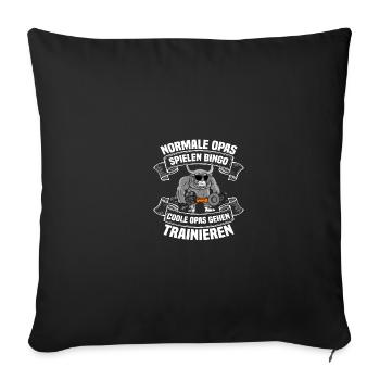 Cool Grandpas Musculation Musculation Gym Musculation Musculation - Housse de coussin décorative 45 x 45 cm - noir - Devant