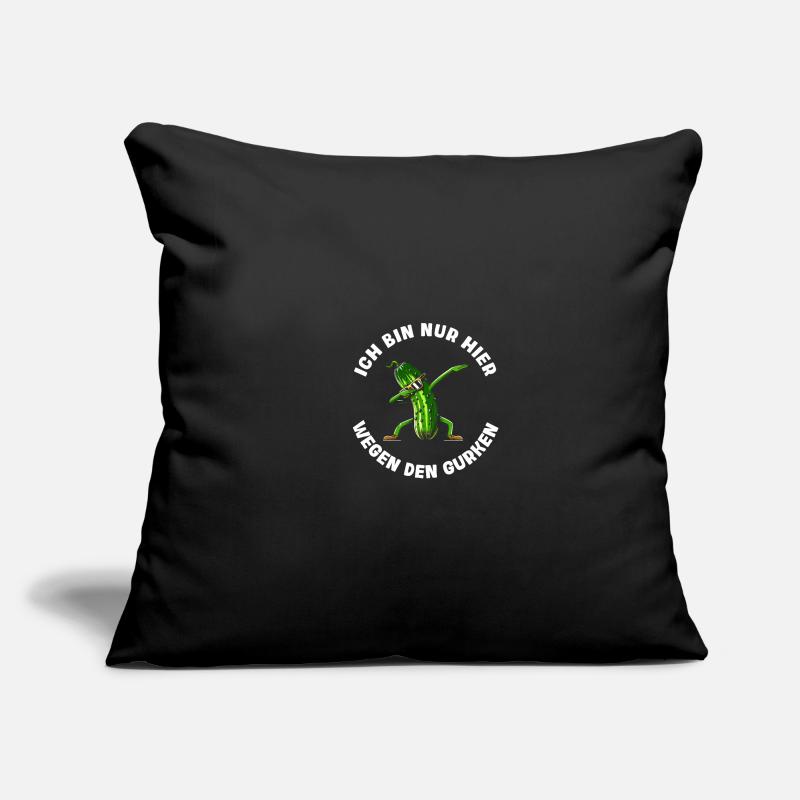 À cause des concombres concombre cornichon concombre amateurs de concombre Housse de coussin décorative 45 x 45 cm