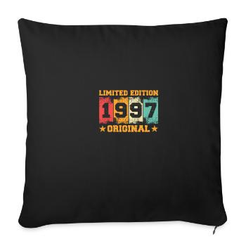27th Birthday Born 1997 Birthday Gift - Sofa pillowcase 17,3'' x 17,3'' (45 x 45 cm) - black - Front