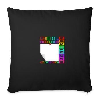 48e anniversaire Né en 1977 Cadeau d’anniversaire - Housse de coussin décorative 45 x 45 cm - noir - Devant