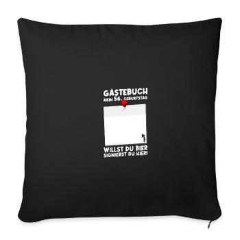 56e anniversaire Né en 1969 Cadeau d’anniversaire - Housse de coussin décorative 45 x 45 cm - noir - Devant
