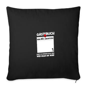 60ème anniversaire Né 1965 Cadeau d’anniversaire - Housse de coussin décorative 45 x 45 cm - noir - Devant