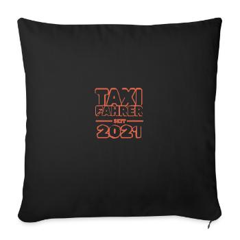 Taxi 2021 - Sofa pillowcase 17,3'' x 17,3'' (45 x 45 cm) - black - Front