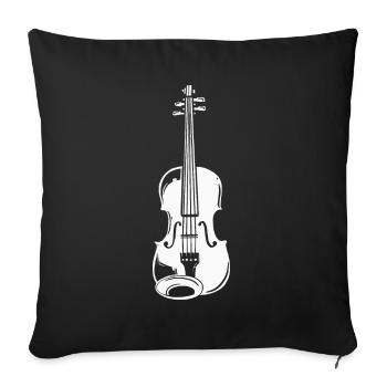 Violin Violin - Sofa pillowcase 17,3'' x 17,3'' (45 x 45 cm) - black - Front