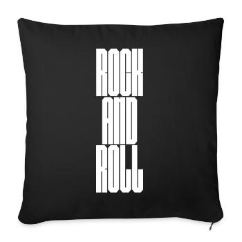 Rock'n'Roll Bold Typografie - Sofakissenbezug 45 x 45 cm - Schwarz - Vorne