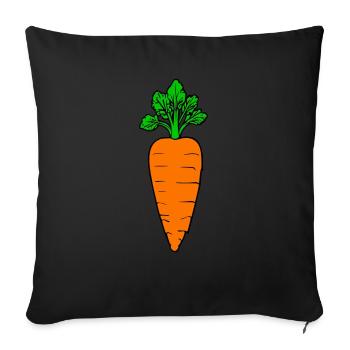 Cartoon carrot - Sofa pillowcase 17,3'' x 17,3'' (45 x 45 cm) - black - Front