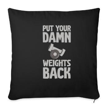 Remettez vos fichus poids 2 - Housse de coussin décorative 45 x 45 cm - noir - Devant