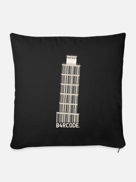 B4RCODE. Pisa - Sofakissenbezug 45 x 45 cm - Schwarz