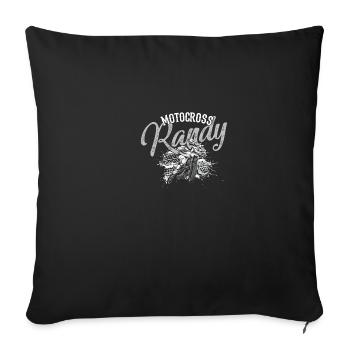Motocross enduro sport gift · awesome - Sofa pillowcase 17,3'' x 17,3'' (45 x 45 cm) - black - Front