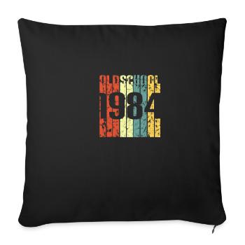 Cadeau d'anniversaire d'année née · 1984 - Housse de coussin décorative 45 x 45 cm - noir - Devant