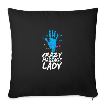 Massage Masseur Physiotherapist - Sofa pillowcase 17,3'' x 17,3'' (45 x 45 cm) - black - Front