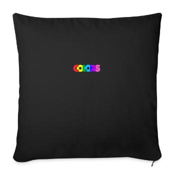 COLORS - Sofa pillowcase 17,3'' x 17,3'' (45 x 45 cm) - black - Front