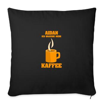 Cafe Aidan - Sofakissenbezug 45 x 45 cm - Schwarz - Vorne