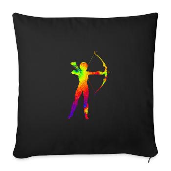 Archer Shooting Sports Sports Shooters Cadeau - Housse de coussin décorative 45 x 45 cm - noir - Devant