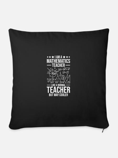 Mathelehrer Mathematik Lehrer - Pudebetræk 45 x 45 cm - sort
