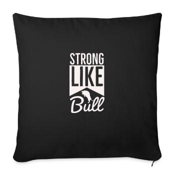 Strong Like Bull - Routine d’entraînement - Housse de coussin décorative 45 x 45 cm - noir - Devant