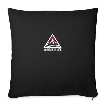 Mountain Person - Mountains Skiing Winter Snowboard - Sofa pillowcase 17,3'' x 17,3'' (45 x 45 cm) - black - Front