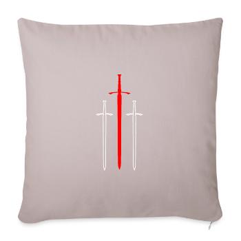 Red sword - Sofa pillowcase 17,3'' x 17,3'' (45 x 45 cm) - light taupe - Front