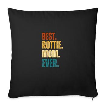 Rottie Mama Mother's Day Gift Dog Rottweiler - Sofa pillowcase 17,3'' x 17,3'' (45 x 45 cm) - black - Front