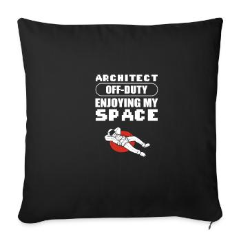 Architekt Off-Duty Handelsarchitekt Geschenk - Sofakissenbezug 45 x 45 cm - Schwarz - Vorne