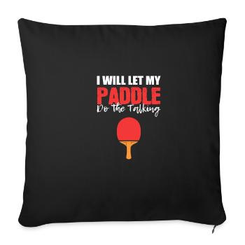 Discours Cadeau joueur professionnel - Housse de coussin décorative 45 x 45 cm - noir - Devant