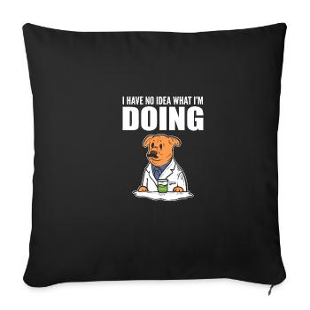 No idea biology student poison - Sofa pillowcase 17,3'' x 17,3'' (45 x 45 cm) - black - Front