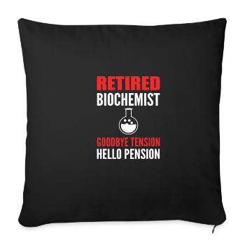 Hello Pension Pensioner Gift - Sofa pillowcase 17,3'' x 17,3'' (45 x 45 cm) - black - Front