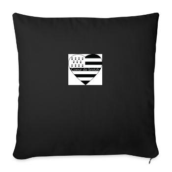 Coeur de Breizh - Housse de coussin décorative 45 x 45 cm - noir - Devant