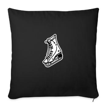 Schlittschuh - Sofakissenbezug 45 x 45 cm - Schwarz - Vorne