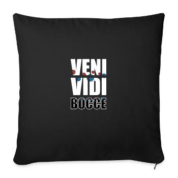 Boccia Ball Lawn Bowling Cadeau - Housse de coussin décorative 45 x 45 cm - noir - Devant
