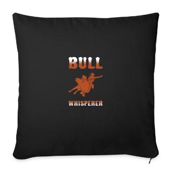 Rodeo Cowboy Stierreiter Reiten Geschenk - Sofakissenbezug 45 x 45 cm - Schwarz - Vorne