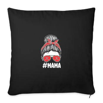 Joueur de hockey sur gazon maman maman hockey sur gazon - Housse de coussin décorative 45 x 45 cm - noir - Devant