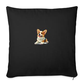 Mignon petit chien - Housse de coussin décorative 45 x 45 cm - noir - Devant