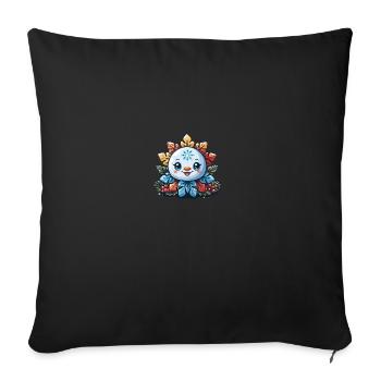 Flocon de neige pour les enfants - Housse de coussin décorative 45 x 45 cm - noir - Devant
